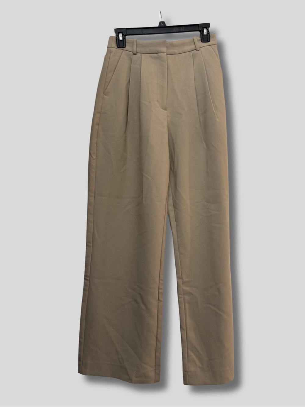 Abercrombie & Fitch Curve Love High-Waist Wide Leg Trousers in dark Khaki